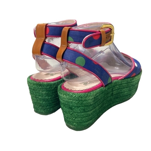 M Missoni Polka Dot Espadrilles Platform Sandals - Picture 6 of 14